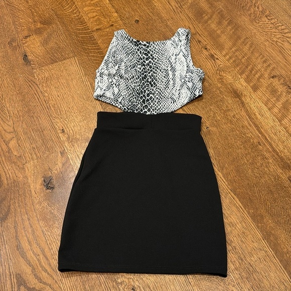 NWT Cheryl Kids Girls Dress Black and White Size Small - Picture 2 of 5